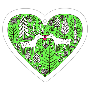 Dear Deer wooden heart decoration