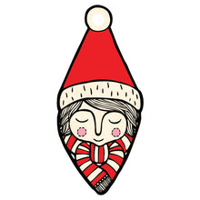 SALE - Santa Boy wooden decoration