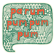 SALE - Parum pum pum pum wooden decoration