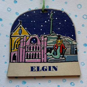 Elgin snow globe decoration