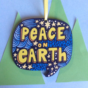 SALE - Peace on Earth decoration