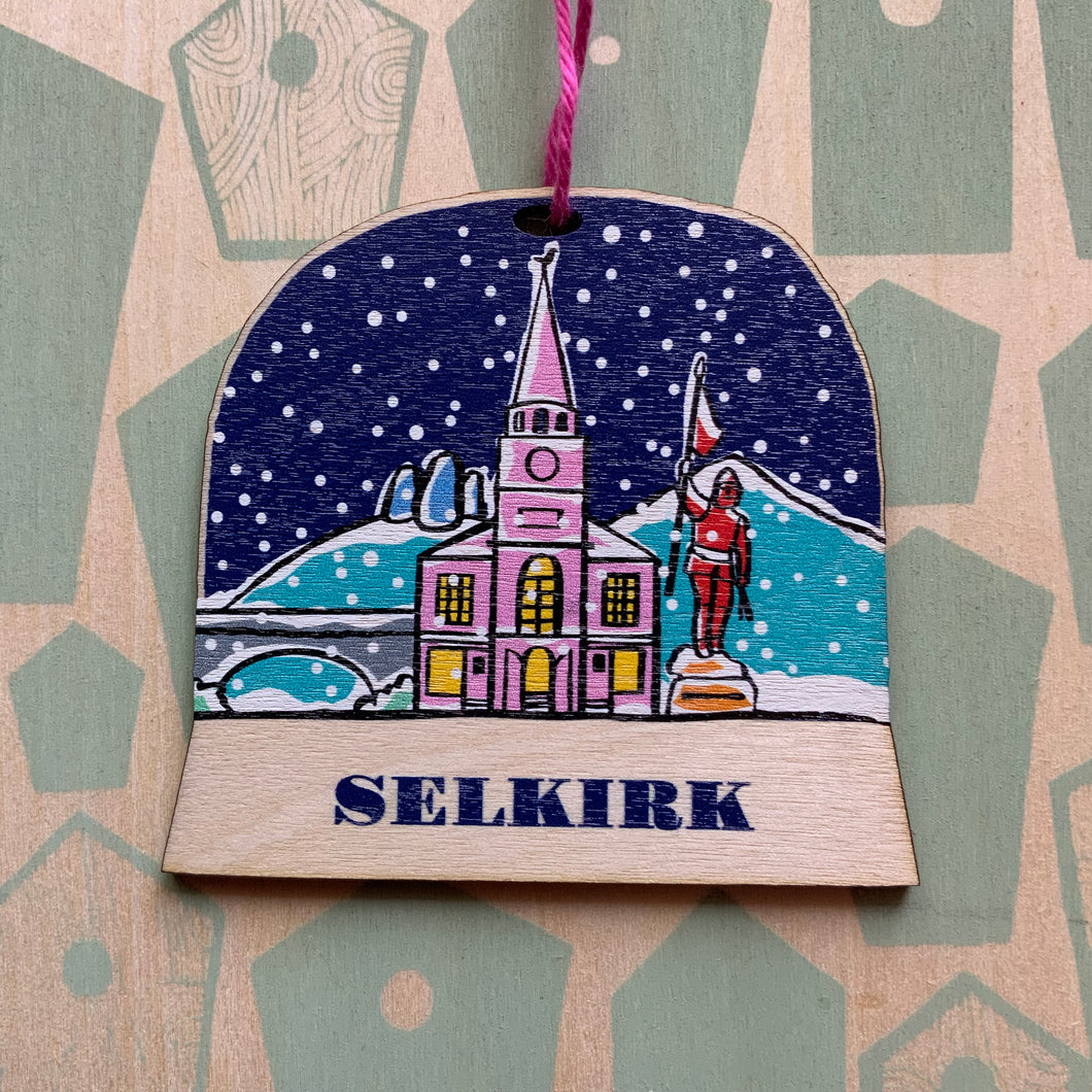 Selkirk snow globe decoration