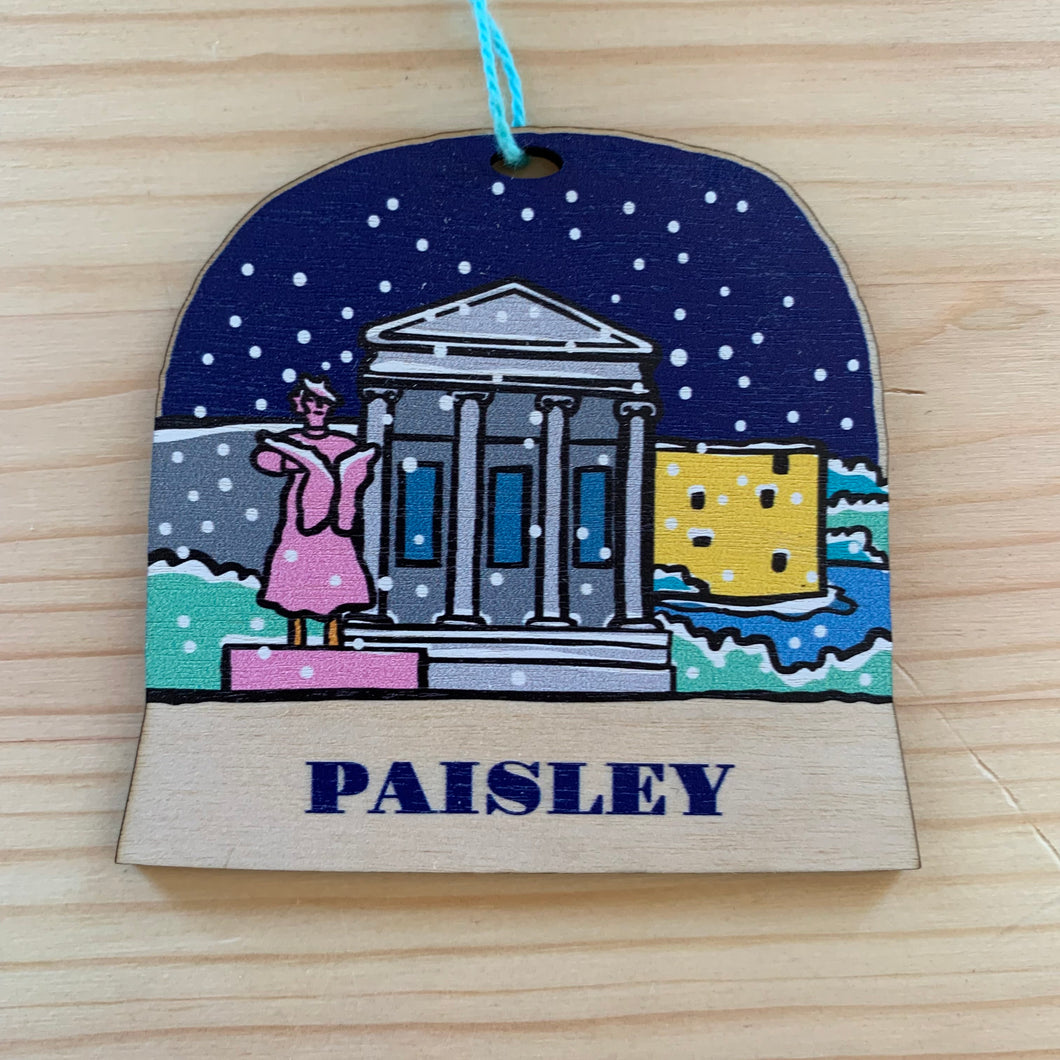 Paisley snow globe decoration