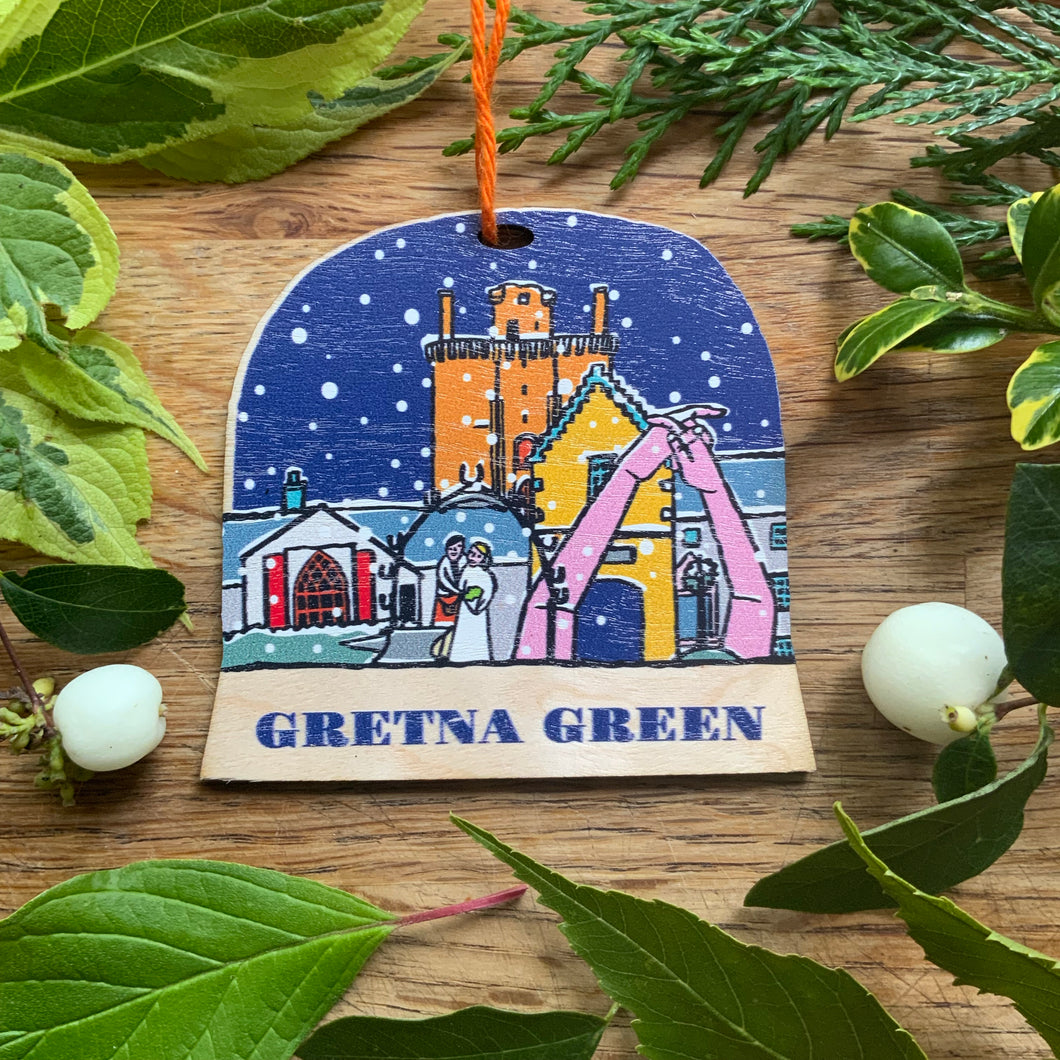 Gretna Green snow globe decoration