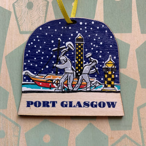 Port Glasgow snow globe decoration
