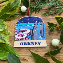 オークニー諸島のスノードームの装飾